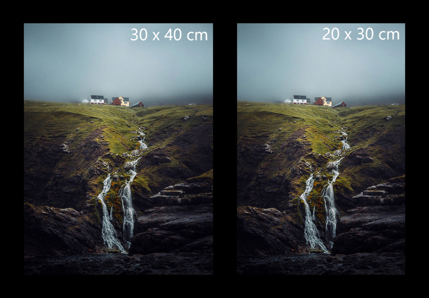 Viðareiði village Faroe Islands fine art print available in 20x30cm and 30x40cm
