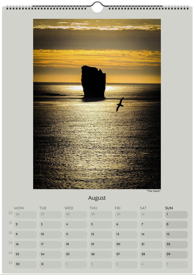Faroe Islands 2027 wall calendar featuring original landscape photography by Andrija Ilic.