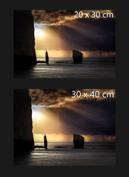 Giant and the Witch Faroe Islands fine art print available in 20x30cm and 30x40cm