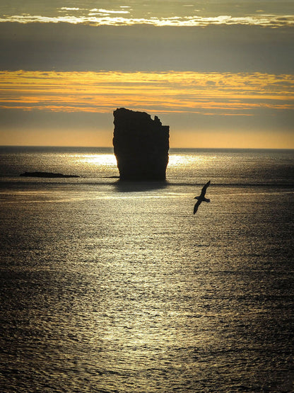 Golden hour Faroe Islands, the Giant (Risin) sea stack fine art photography print North Atlantic