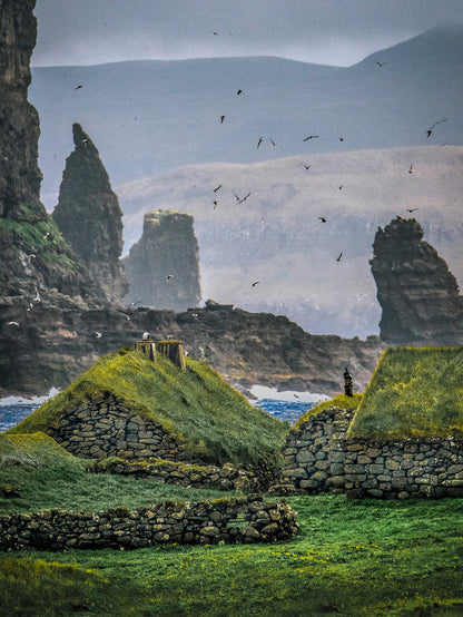 Koltur island Faroe Islands fine art photography print sea stacks cliffs Nordic landscape