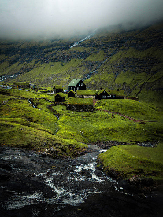 Saksun village Faroe Islands fine art photography print landscape