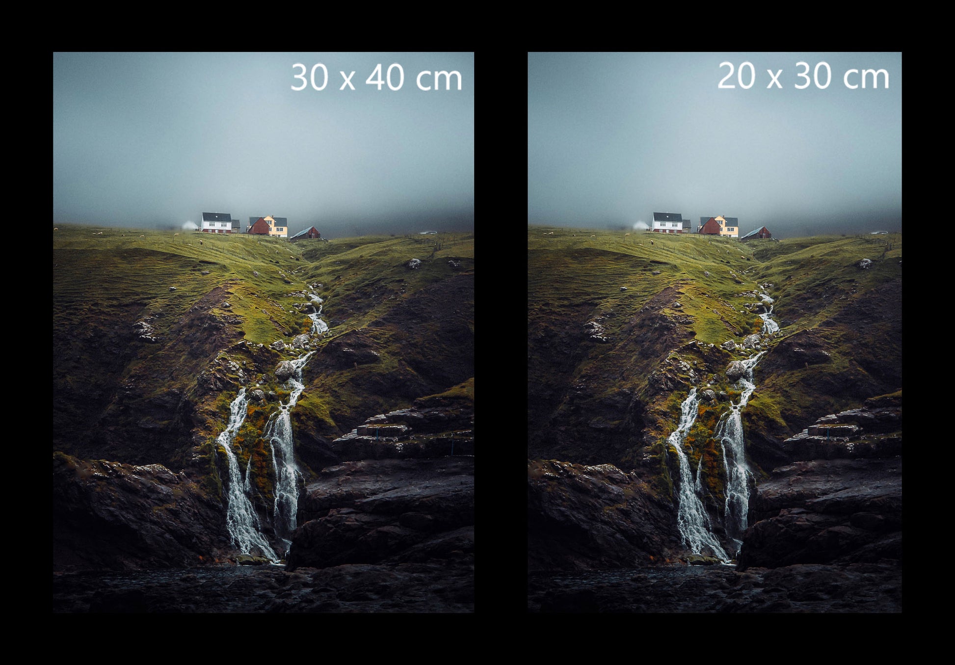 Viðareiði village Faroe Islands fine art print available in 20x30cm and 30x40cm