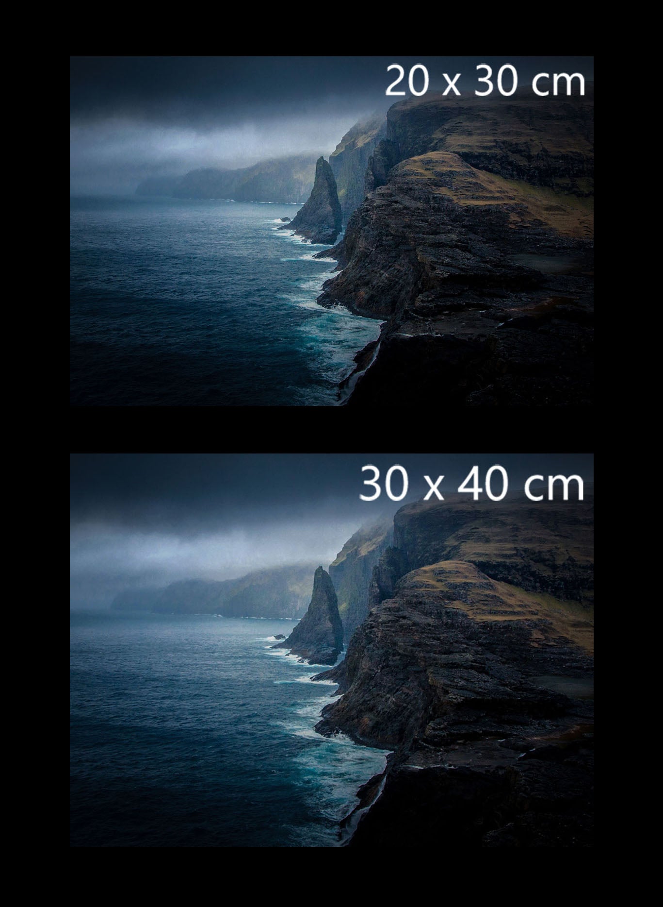 Rugged shores  of Vagar islands in the Faroe Islands fine art print available in 20x30cm and 30x40cm